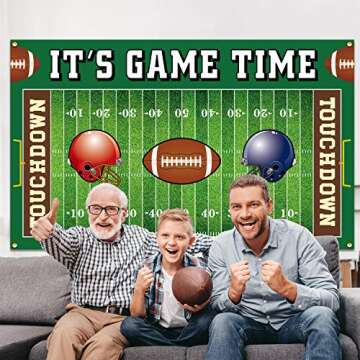 Football Field Backdrop Banner for Themed Parties