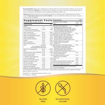 Nature's Way Alive! Max3 Potency Adult Complete Multivitamin, Ultra Potency B-vitamins to Support Energy Metabolism*, with Methylated B12 and Folate, 180 Tablets (Packaging May Vary)