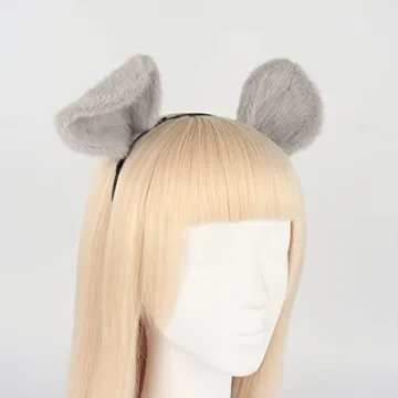 QinRuan Mouse Ears and Tail Set for Halloween Cosplay