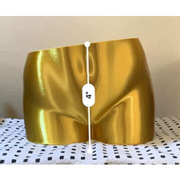 Large 3D Printed Gold Butt Booty Bum Planter with Drainage Holes - Body Parts Pot - Gardening, Plants, Succulents, Houseplant Pot