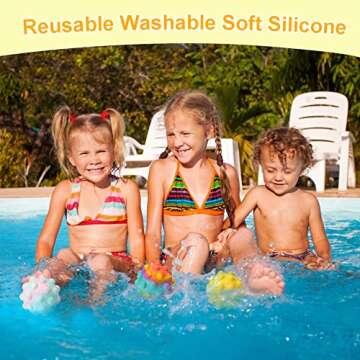 Telinkin Pop It Ball Fidget Toys for Kids and Adults Gifts, Small Sensory Squishy Stress Balls for Girls and Boys, Push Popit Ball Fidgets Toy with Anxiety for Autistic Children Relief Pack of 4