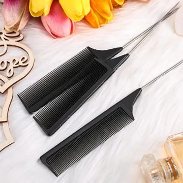 Durable Carbon Fiber Rat Tail Comb Set for Professional Hair Styling