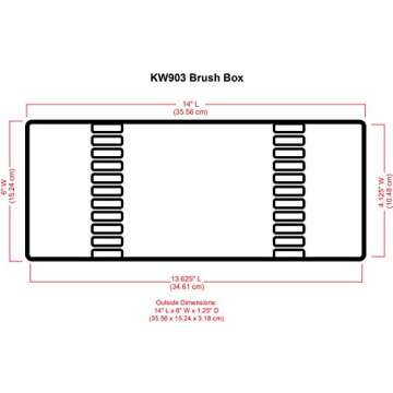 ArtBin KW903 Brush Box with Foam Inserts, Fine Art Portable Paint Brush Organizer, Plastic, Clear, 1.0 Count