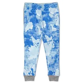 HonestBaby 2-Piece Pajamas Sleepwear PJs 100% Organic Cotton for Baby, Toddler, Kids, Boy, Watercolor World, 5T