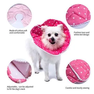 WZ PET Soft Recovery Cat Dog Cone, Adjustable & Comfortable