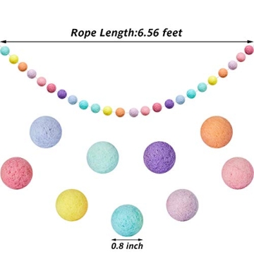 Colorful Wool Felt Ball Garland for Home Décor