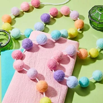 Colorful Wool Felt Ball Garland for Home Décor