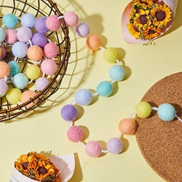 Colorful Wool Felt Ball Garland for Home Décor