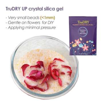 5LBS Silica Gel Flower Drying Crystals (<1mm) - Reusable Crystals Desiccant for Flower Preservation - Easy to Use