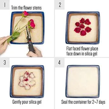 5LBS Silica Gel Flower Drying Crystals (<1mm) - Reusable Crystals Desiccant for Flower Preservation - Easy to Use