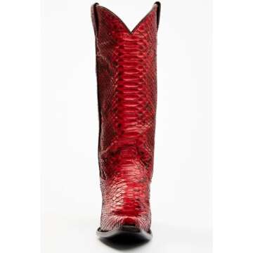 Idyllwind Women's Slay Exotic Python Western Boot Snip Toe Red 9 M US