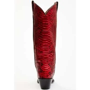 Idyllwind Women's Slay Exotic Python Western Boot Snip Toe Red 9 M US