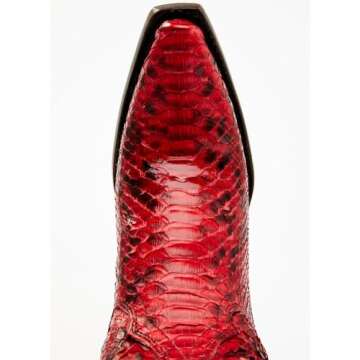 Idyllwind Women's Slay Exotic Python Western Boot Snip Toe Red 9 M US