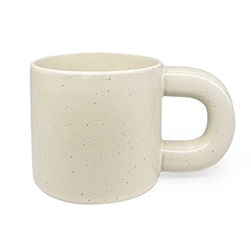 Charming 12 oz Ceramic Coffee Mug with Modern Design and Comfortable Handle