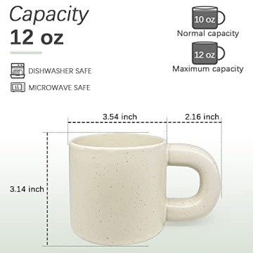 Charming 12 oz Ceramic Coffee Mug with Unique Design