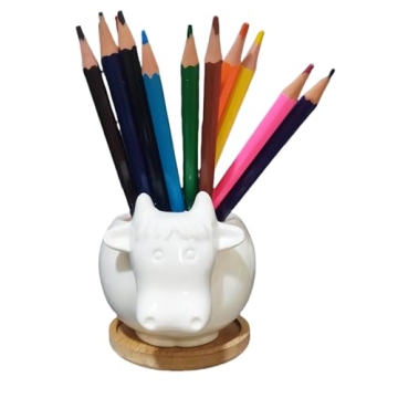 Cartoon Cow Succulent Pot Decorative Desk Accessory