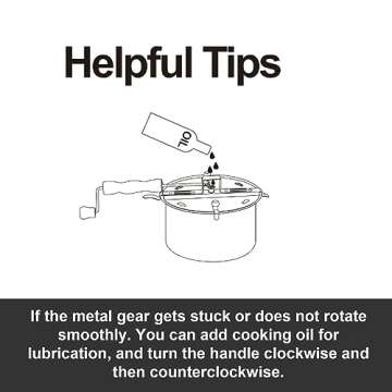 Cook N Home Stovetop Popcorn Popper with Crank, 6 Quart Stainless Steel Popcorn Pot, Silver