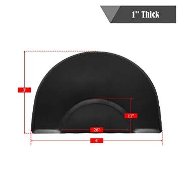 mefeir Salon Barber Floor Mat 3 ft. x 4 ft,1 inch Thick, Hair Stylist Anti Fatigue Mat Under Beauty ...