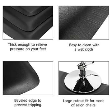 Mefeir Salon Mat Anti-Fatigue 3ft x 4ft Perfect for Stylists