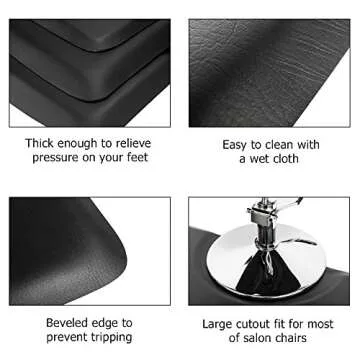 Mefeir Salon Mat Anti-Fatigue 3ft x 4ft Perfect for Stylists