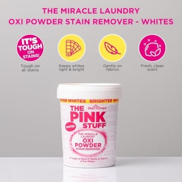 The Pink Stuff Miracle Laundry Oxi Powder Stain Remover 1kg