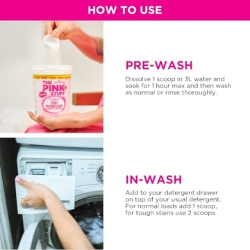 The Pink Stuff Miracle Laundry Oxi Powder Stain Remover 1kg