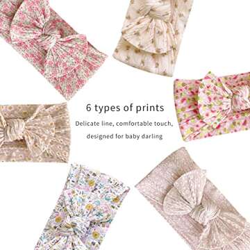 Jralon Colorful Bow Hair Bands for Little Girls