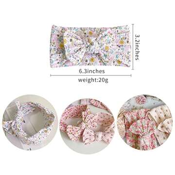 Jralon Colorful Bow Hair Bands for Little Girls