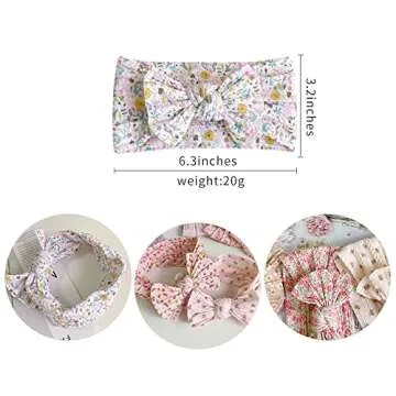 Jralon Colorful Bow Hair Bands for Little Girls