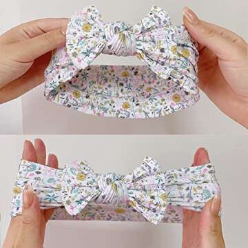 Jralon Colorful Bow Hair Bands for Little Girls