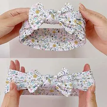 Jralon Colorful Bow Hair Bands for Little Girls