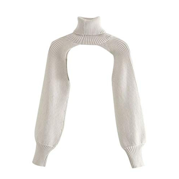 UANEO Women's Super Cropped Sweater Turtleneck Shrug