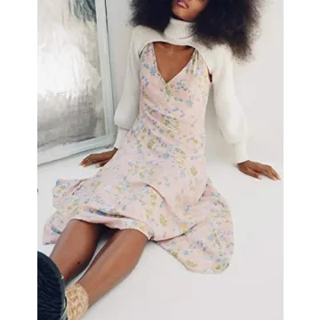 UANEO Women's Super Cropped Sweater Turtleneck Shrug