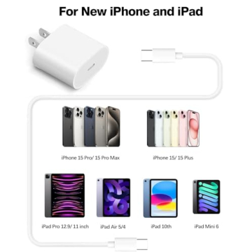 20W USB C Charger for iPad Pro & Air with Cable