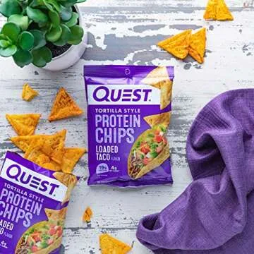 Delicious Quest Tortilla Protein Chips - Baked Crunchy Snack