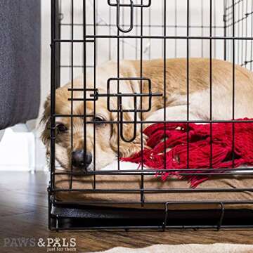 Dog Crates for Medium Dogs - Dog Crate 30" Pet Cage Double-Door Best for Big Pets - Wire Metal Kennel Cages with Divider Panel & Tray - in-Door Foldable & Portable for Animal Out-Door Travel