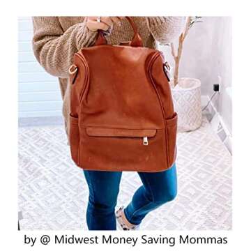 CLUCI Women Backpack Purse Fashion Vintage Leather Large Travel Ladies Convertible Shoulder Bags Brown