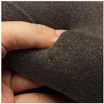 2" x 24" x 72" Acoustic Foam Sheets Charcoal Upholstery Foam Pad, Studio Sound Proof Padding, Packin...