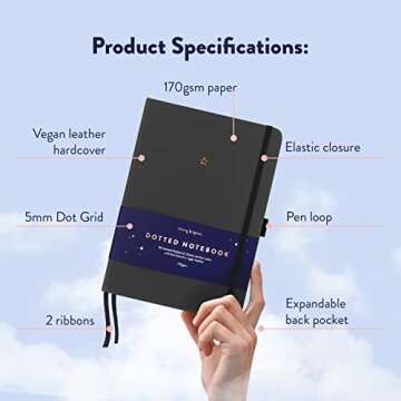 Bullet Dotted Journal by String and Space – Dot Grid Notebook, Dotted 170 GSM Paper – Kawaii Not...