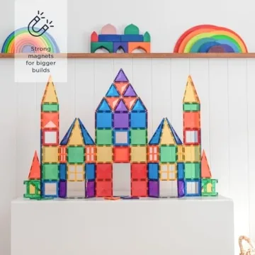 Connetix Rainbow 100-Piece Magnetic Tiles Creative Pack