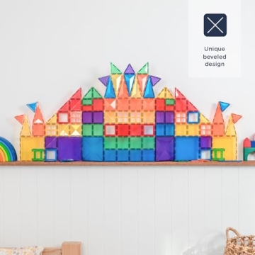 Connetix Rainbow 100-Piece Magnetic Tiles Creative Pack