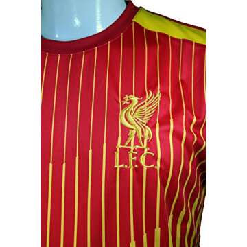 Liverpool F.C. Soccer Official Adult Soccer Training Performance Poly Jersey -J008 X-Large Black