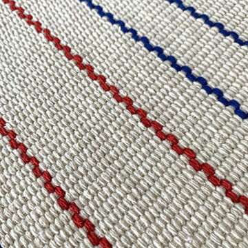 UKELER Kids Rug Montessori Mat Children Playing Mat for Nursery Cotton Working Rug Small Hand Woven Rug, 23.6''×7.8''