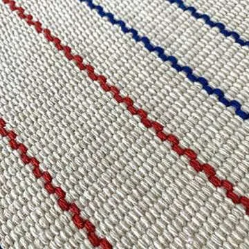 UKELER Kids Rug Montessori Mat Children Playing Mat for Nursery Cotton Working Rug Small Hand Woven Rug, 23.6''×7.8''