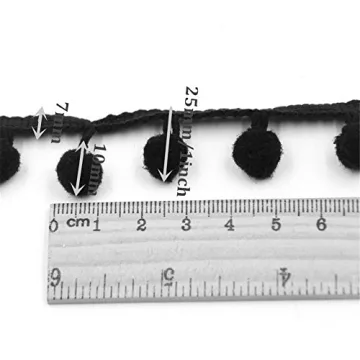 20 Yards Pom Poms Fringe Ball Trim for Creative Crafts