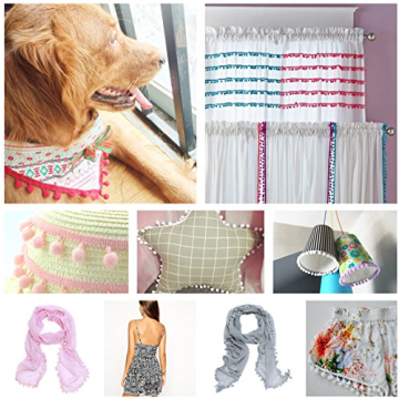 20 Yards Pom Poms Fringe Ball Trim for Creative Crafts