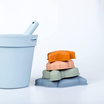 BLUE GINKGO Silicone Beach Toys for Kids Travel Friendly Set