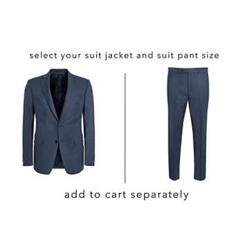 Calvin Klein Men's Slim Fit Suit Separates | Wool Jacket & Pants for Customized Sizing | Tailored Me...