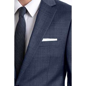 Calvin Klein Men's Slim Fit Suit Separates | Wool Jacket & Pants for Customized Sizing | Tailored Mens Suit with Notched Lapel, Button Closure & Welt Pockets | Versatile Suits for Men