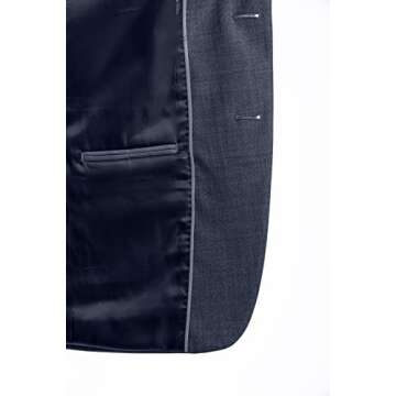 Calvin Klein Men's Slim Fit Suit Separates | Wool Jacket & Pants for Customized Sizing | Tailored Mens Suit with Notched Lapel, Button Closure & Welt Pockets | Versatile Suits for Men